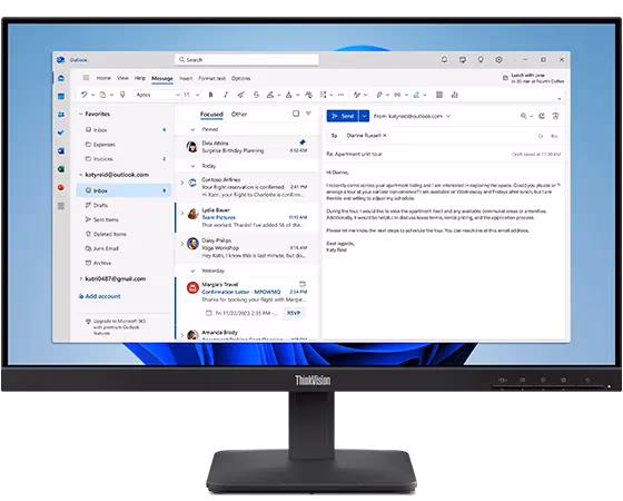 Lenovo ThinkVision S24-4e 23.8 inch FHD Monitor (IPS Panel